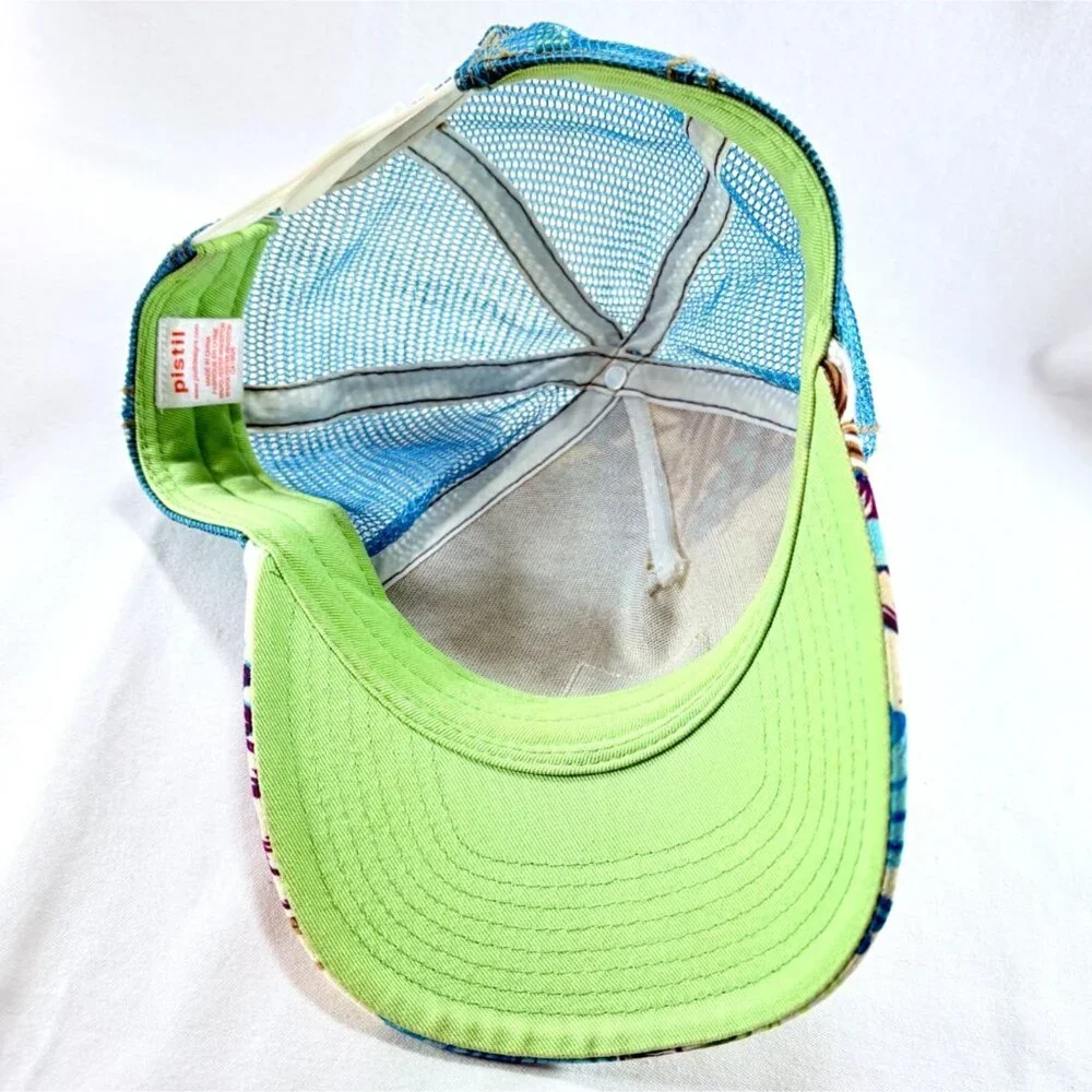 Pistil‎ Tropical Print Rope Trim Womens Snapback Trucker Hat Cap